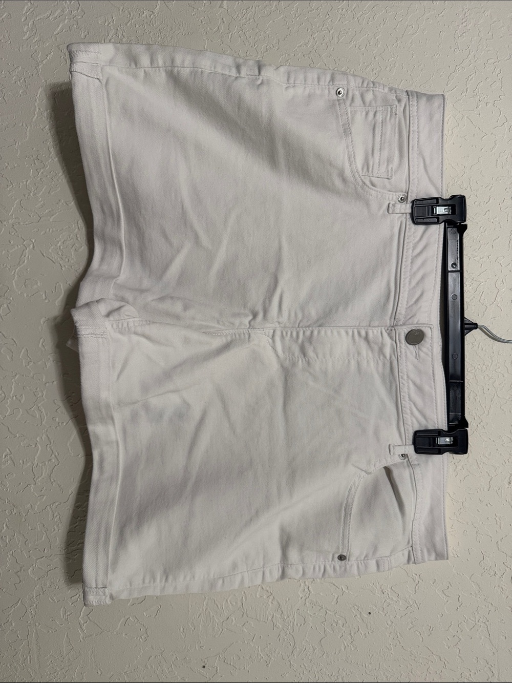 Men's White Cotton Blend Shorts - Classic Summer Staple